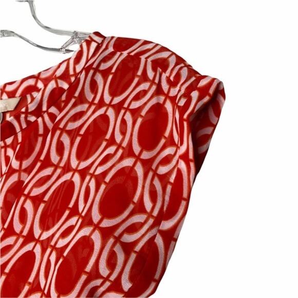 Banana Republic Factory Womens Top Size XS Orange Retro Style Blouse - Picture 6 of 7